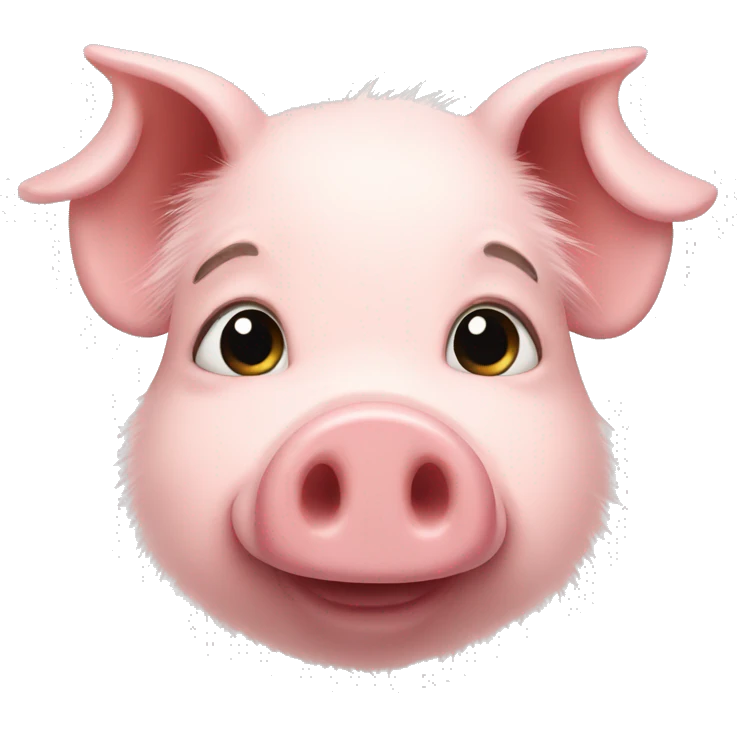 Pig with fur emoji