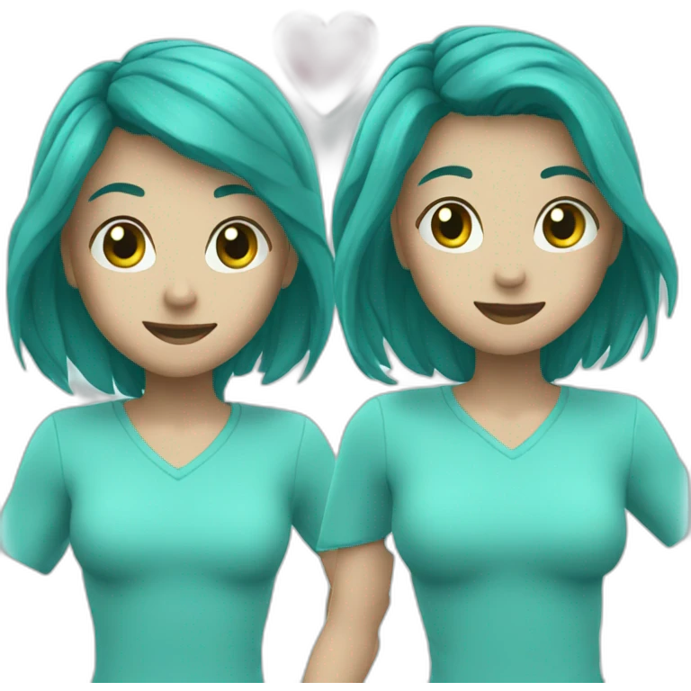 Aqua heart emoji