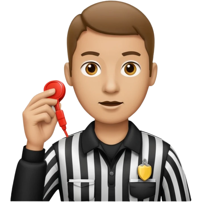 Referee, hold the whistle emoji