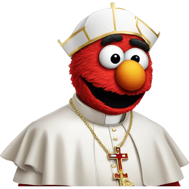 Elmo as pope emoji