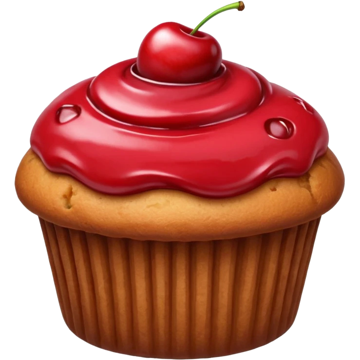 burgundy muffin cherry on top emoji