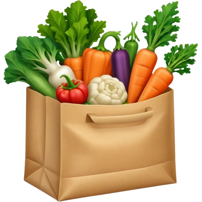 vegetable in paper bag emoji