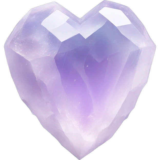 Pastel white fluorite crystal heart emoji