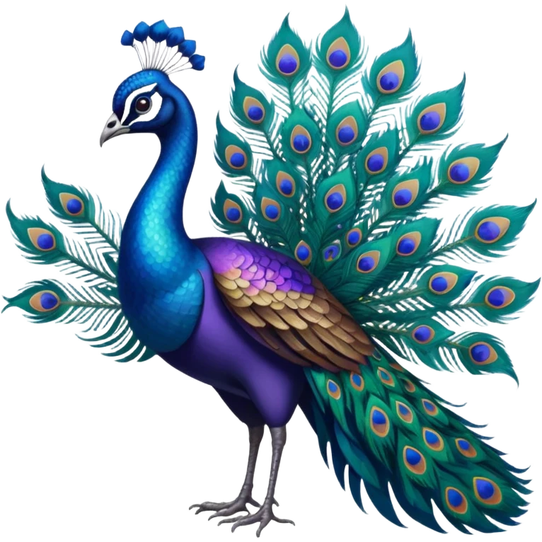 Peacock with tattoo emoji