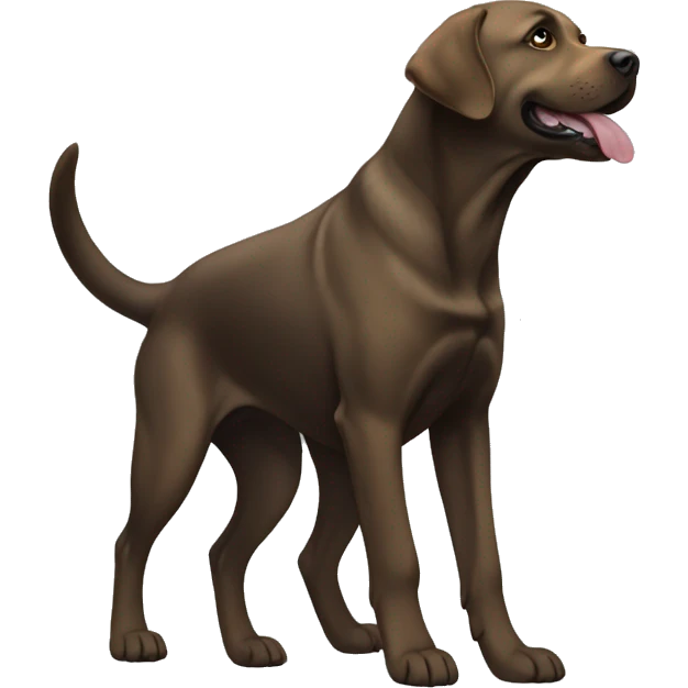 Labrador trying to catch his own tail emoji