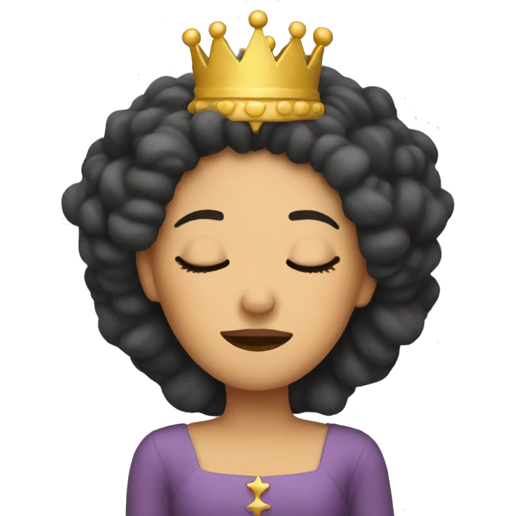 Sleeping queen emoji