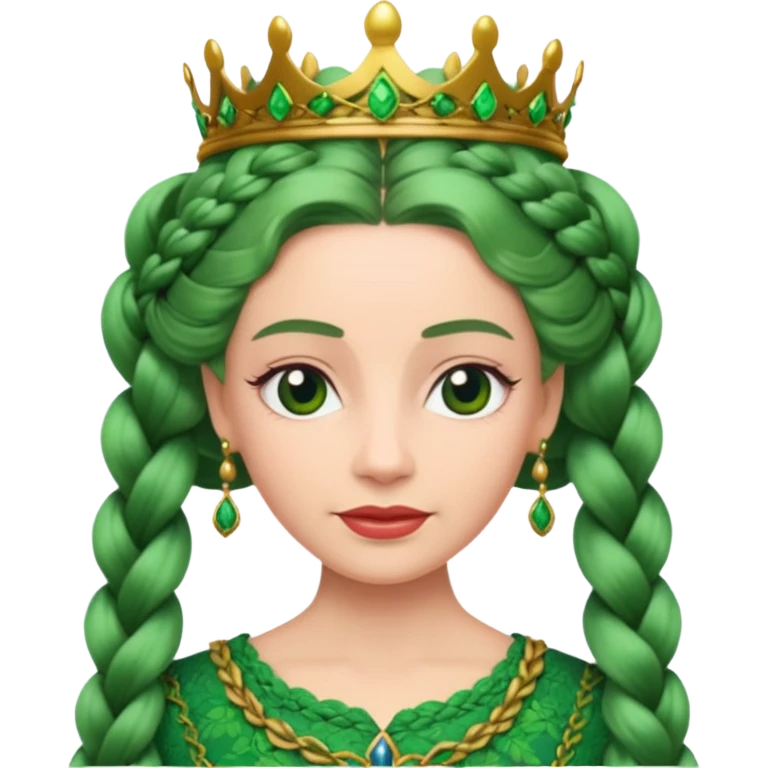 The queen with vine-like hair emoji