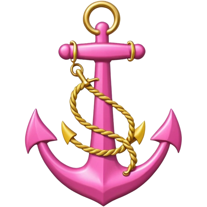 glitter pink and yellow anchor emoji