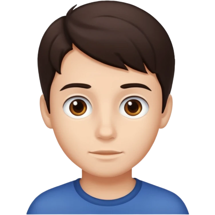 boy with dark  brown hair  emoji