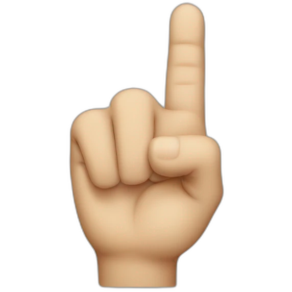 Hand with only middle finger up emoji