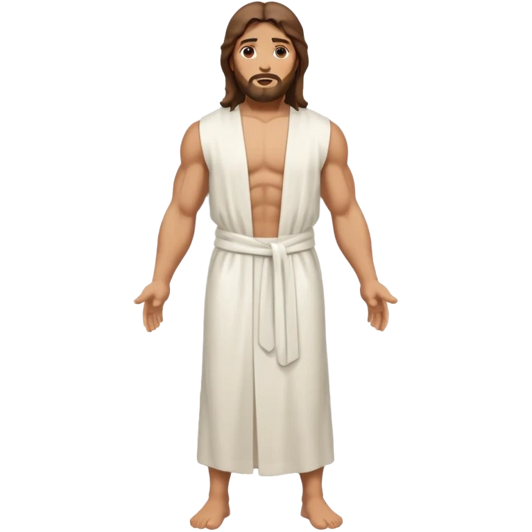 fullbody jesus christ jacked, sleeveless emoji