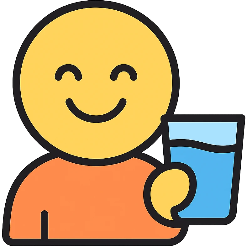 happy drinking, color icon style emoji