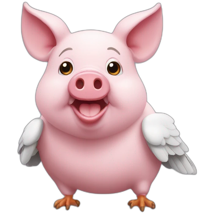 Cochon et pigeon emoji