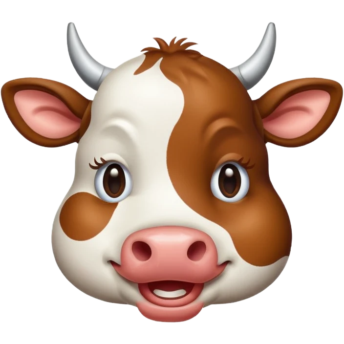 Cow winking emoji