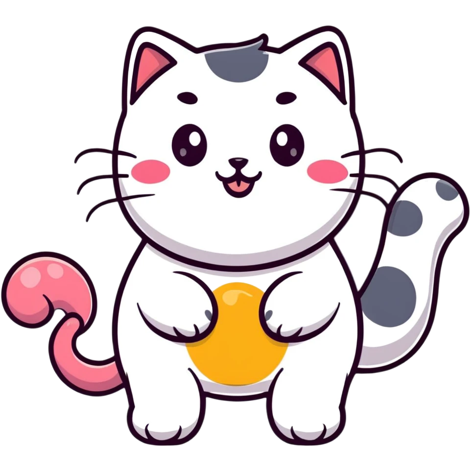Jelly cat who says hello emoji