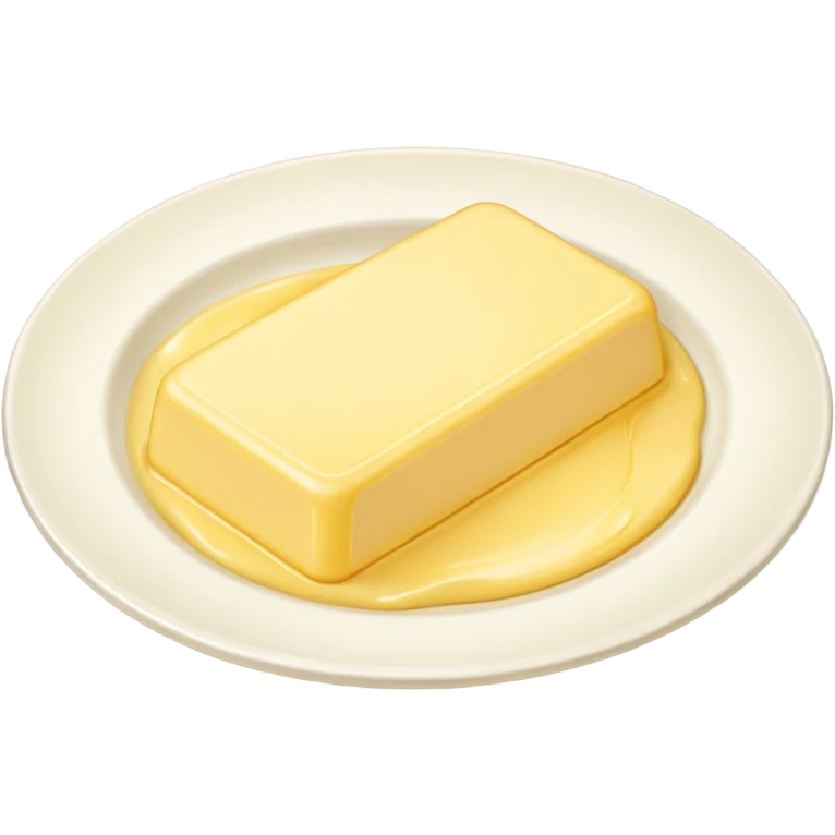 Butter on the white plate  emoji