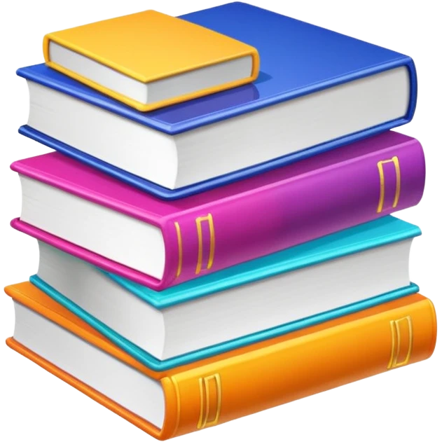 Vibrant colored books  emoji