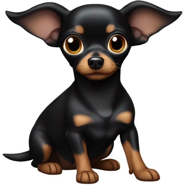 Black chihuahua wiener dog   emoji