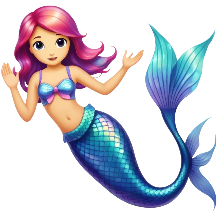Fish with a mermaid tail emoji