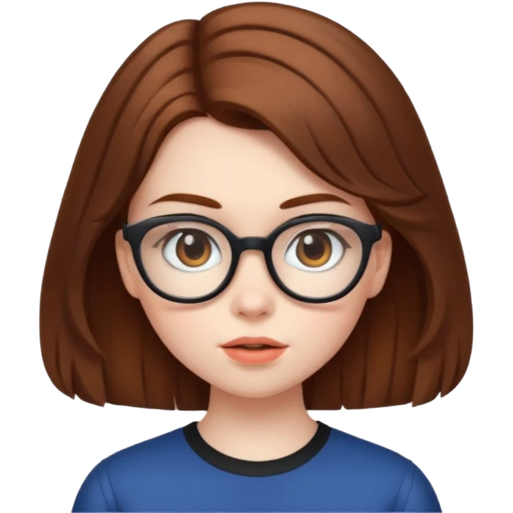 Girl puffing on a geek var emoji