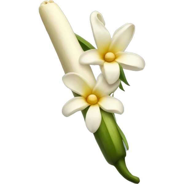  vanilla beans with flower emoji