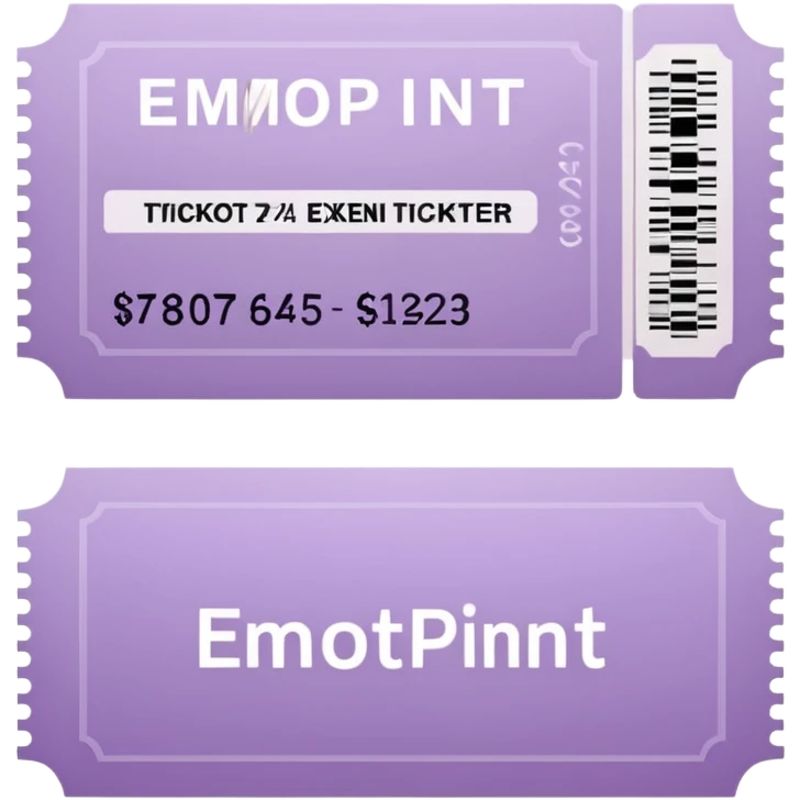 Pale Purple 1 Signed ticket  emoji