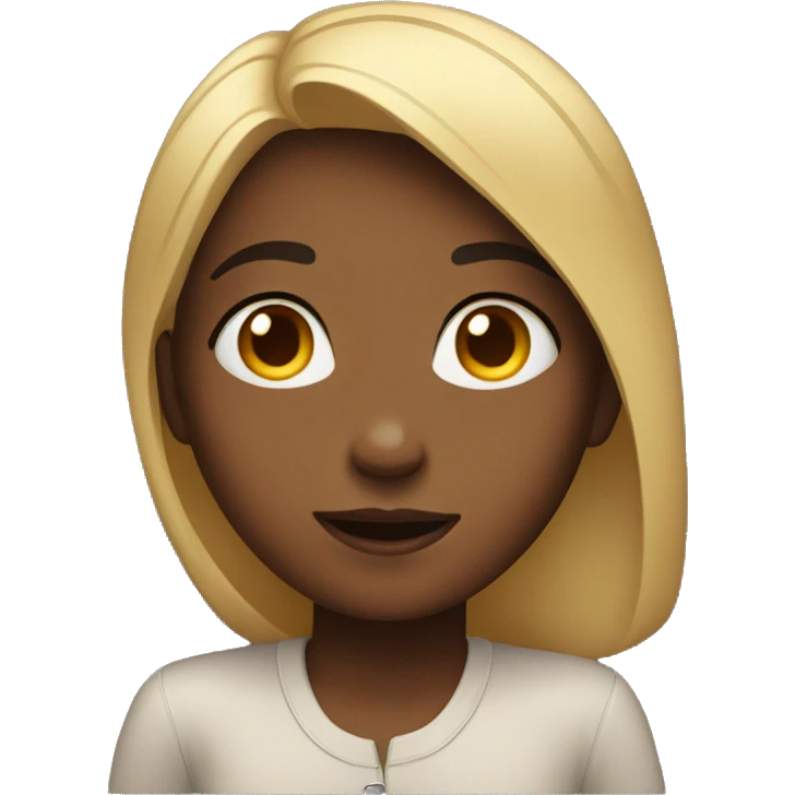 a girl looking up emoji