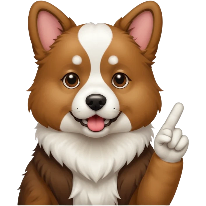 Dog sticking up the middle finger  emoji