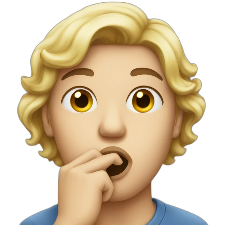 someone shushing emoji