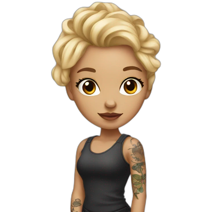 Tattoo artist blonde emoji