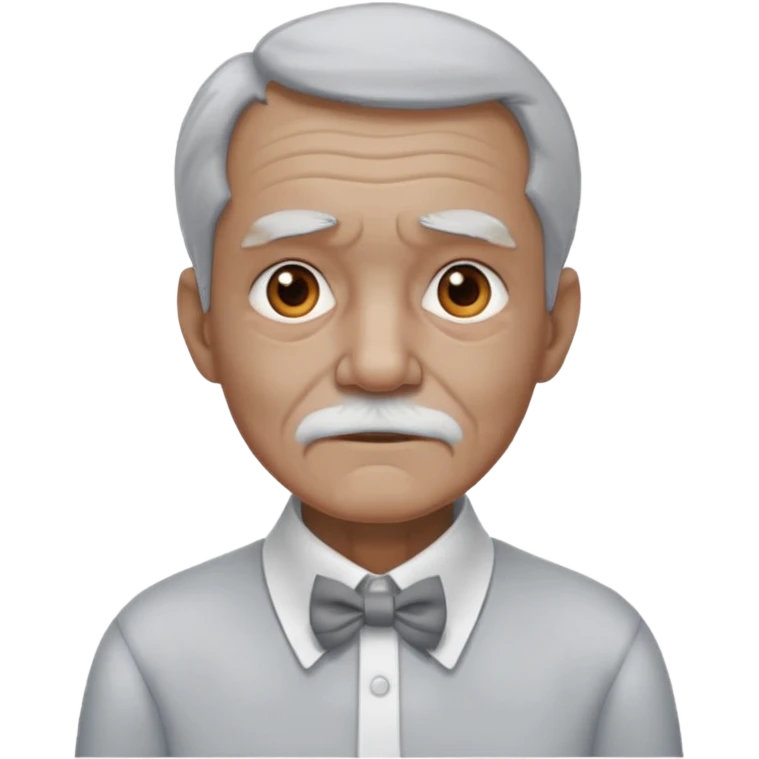 Very old man with neckBow. emoji