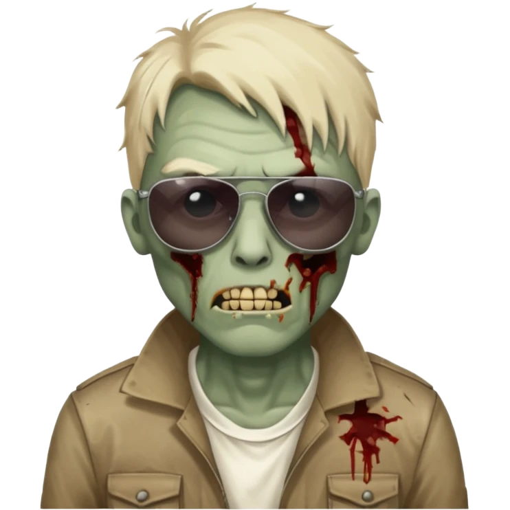 Zombie man and sun glasses  emoji