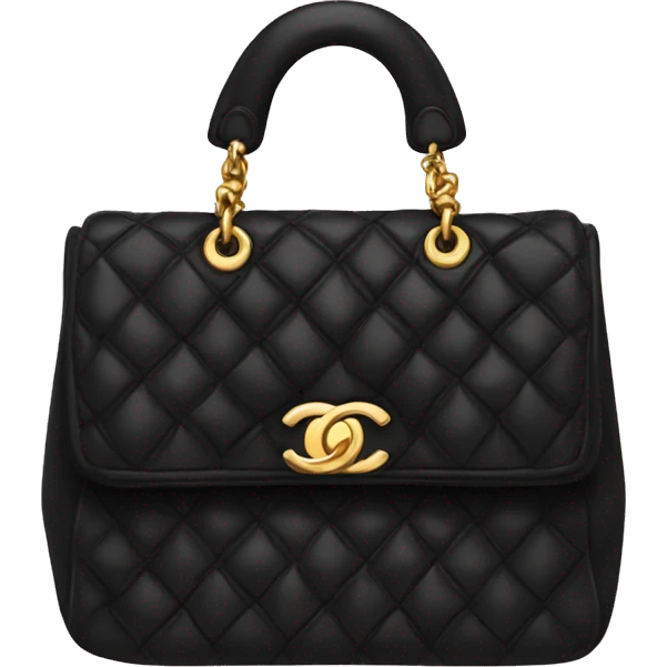 black chanel bag emoji