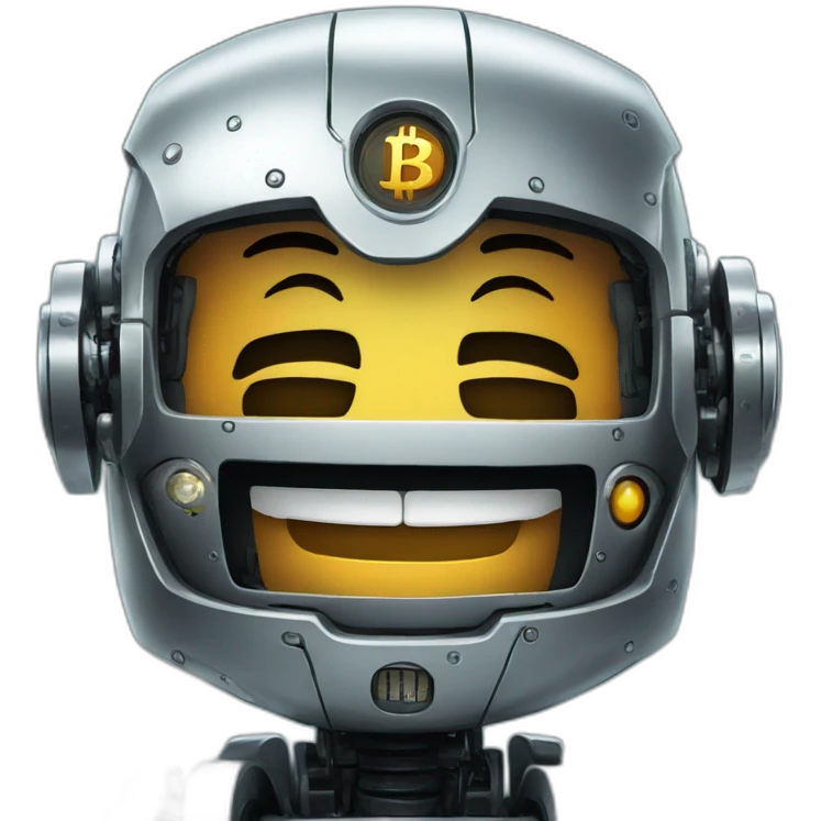 robot bitcoin smile emoji