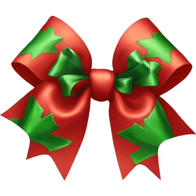 Christmas bow emoji