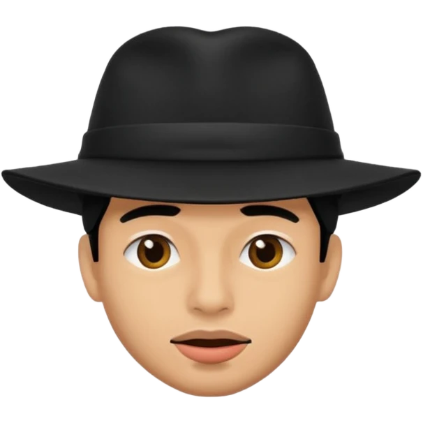 Man biting his lip with a backwards black hat on emoji