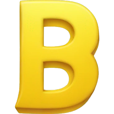 a yellow capital D emoji