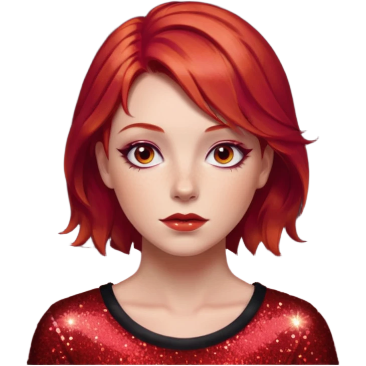 Recrutador Vermelho Glitter emoji