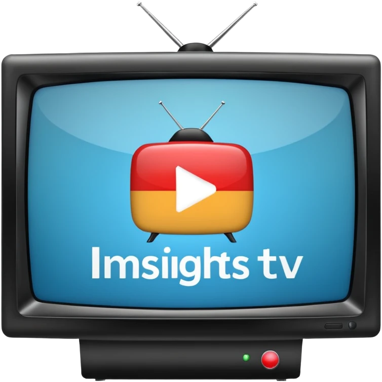 Create an emoji in which it is representing an app like YouTube professional logo of this app but don't make it like YouTube this app name as :- InSights TV emoji