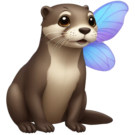 Otter with butterfly wings emoji