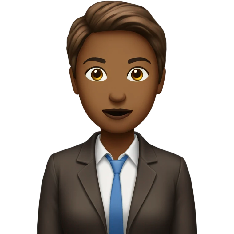 top manager with brownie in her mouth emoji