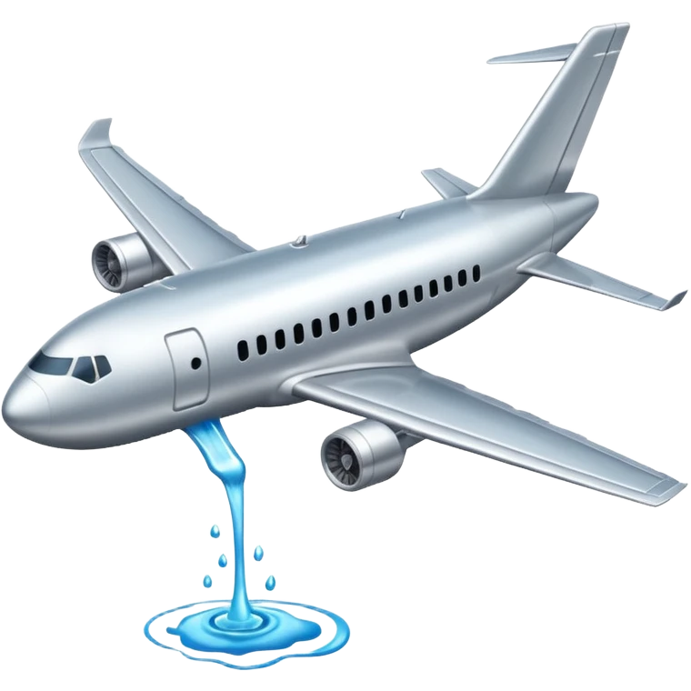 Fuel being put into airplane wing tank emoji