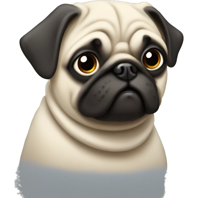 Pug in sweather emoji