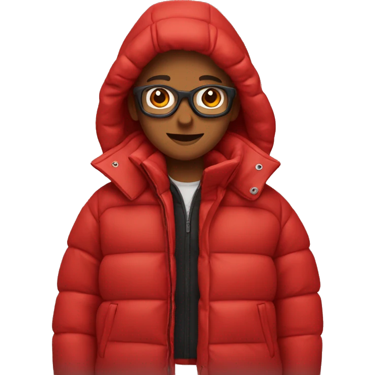 Red puffer jacket emoji
