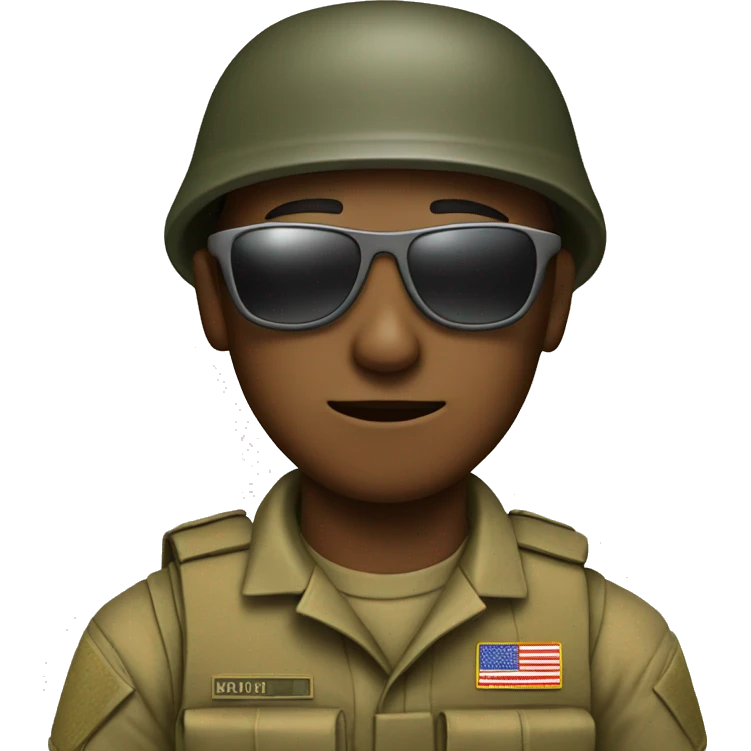 soldier with sunglasses emoji