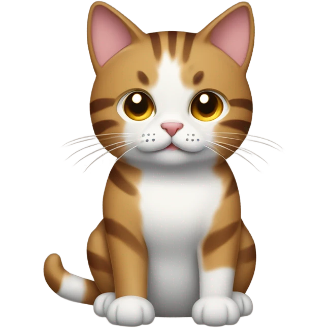 Quiero un gato rayado color marrón  emoji