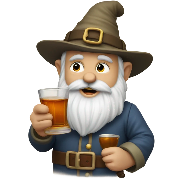 gnome pouring some rum out emoji