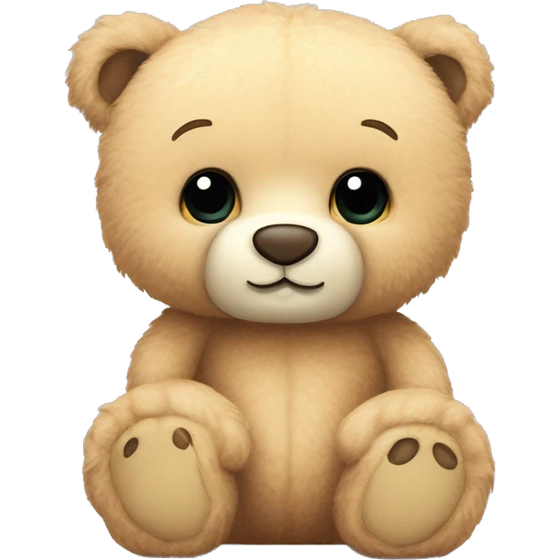 jellycat style bear sit emoji