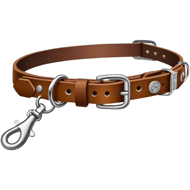 Dog collar with leash emoji