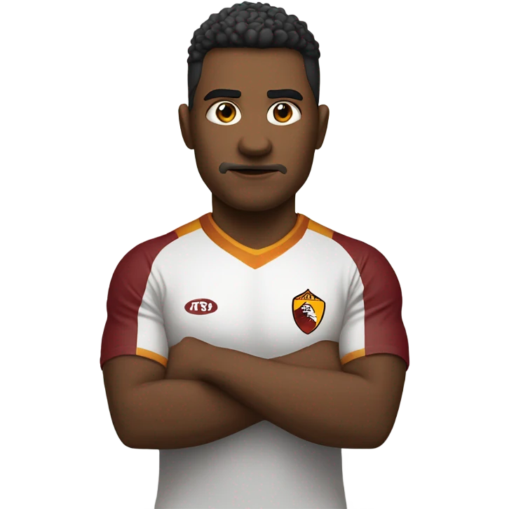 🙅🏼‍♂️change tshirt with a as Roma tshirt and close his punches  emoji